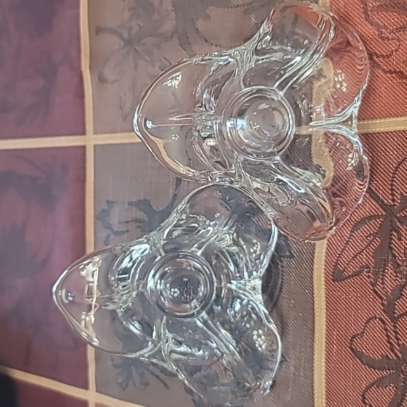 Vintage Duncan Miller, glass candle holder, set of 2 - Picture 4 of 4